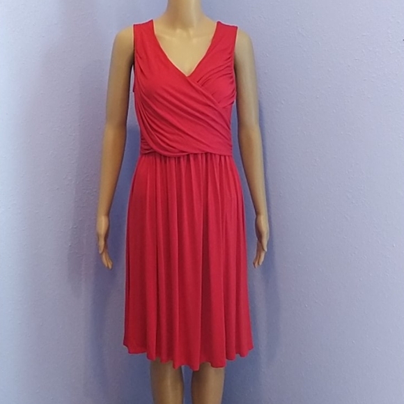 Anthropologie Savoy Red Pleated Grecian Wrap S M - Picture 4 of 8